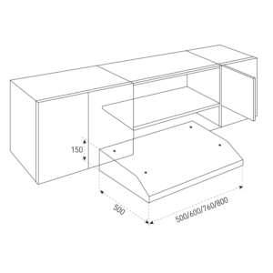 TEKA | Campana decorativa para instalación de empotre de 70 cm