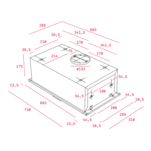 TEKA |Campana de Integración con motor de doble turbina de 73 cm