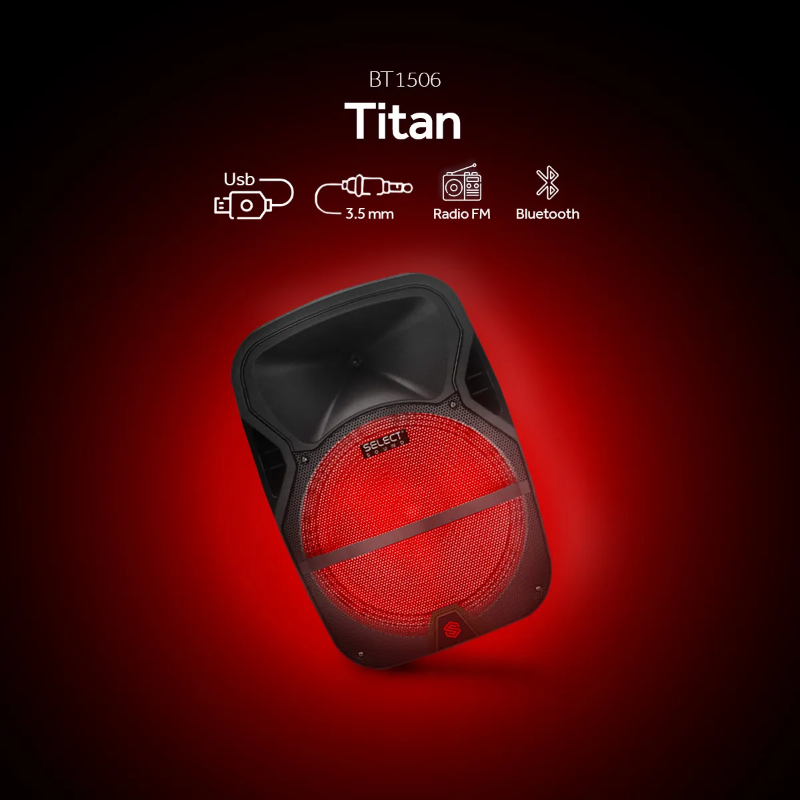 Select Sound | Bafle Bluetooth 15" con Micrófono y Tripié - Imagen 2