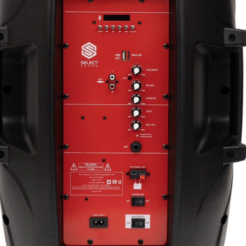 Select Sound | Bafle Bluetooth 15" con Micrófono y Tripié - Imagen 4