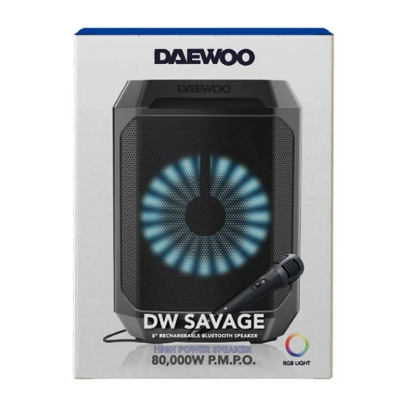 Daewoo | Bafle Bluetooth Recargable 8" con Micrófono - Imagen 4
